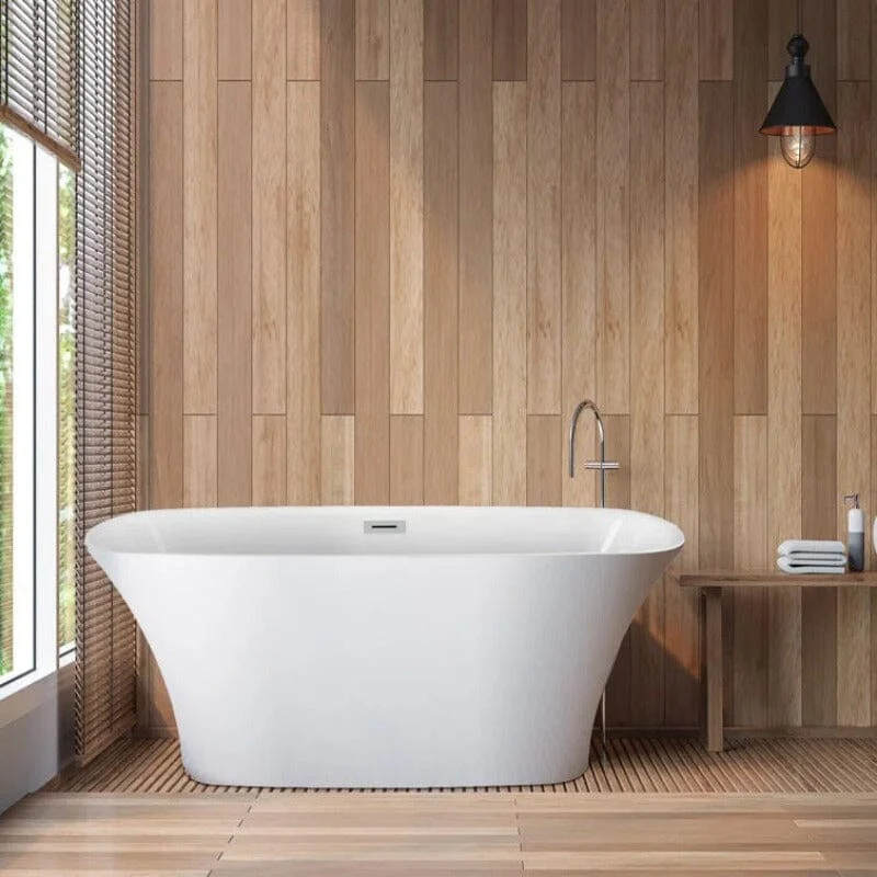 67'' x 23" Acrylic Skirted Bateau Shape Freestanding Bathtub With cUPC Certified - Image 5