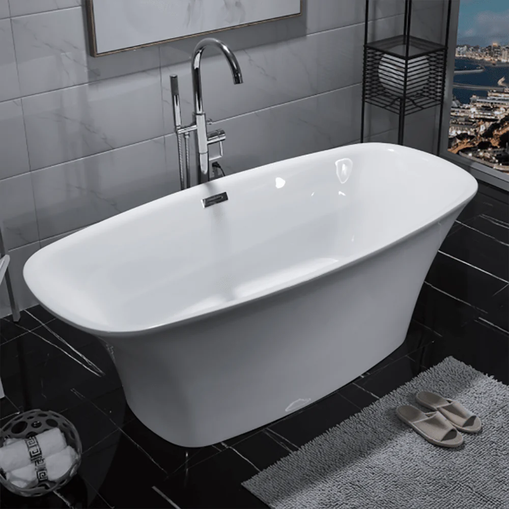 67'' x 23" Acrylic Skirted Bateau Shape Freestanding Bathtub With cUPC Certified - Image 8