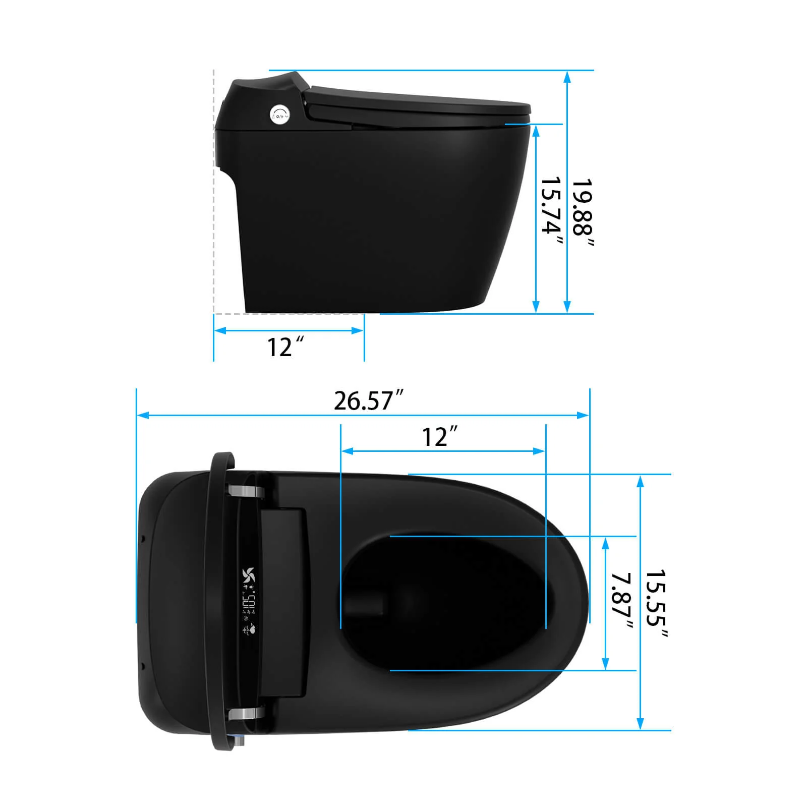 Giving Tree One-Piece Elongated Floor Smart Toilet with Bidet, Adjustable Mobile Drying - Image 15
