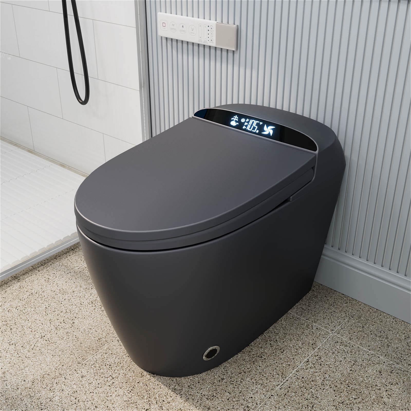 Giving Tree One-Piece Elongated Floor Smart Toilet with Bidet, Adjustable Mobile Drying - Image 16