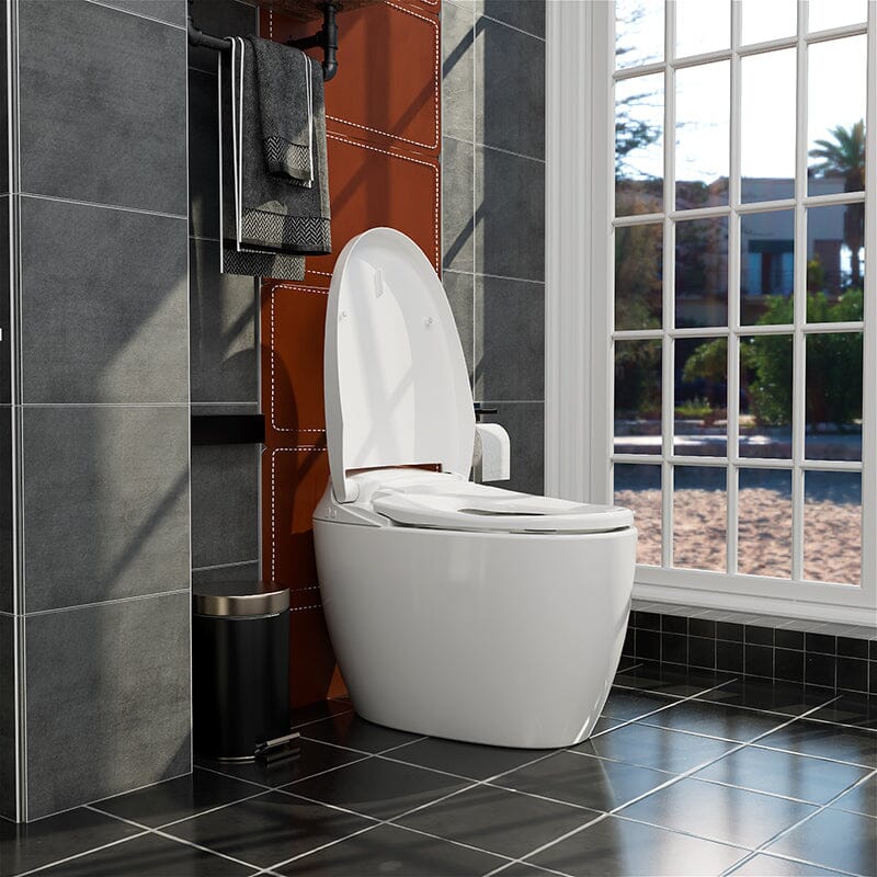 One-Piece Elongated Floor Smart Toilet with Seat Heating and Automatic Flushing - Image 3