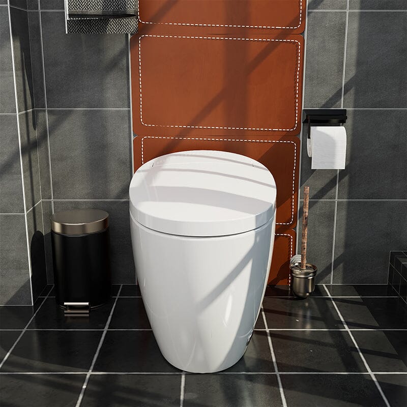 One-Piece Elongated Floor Smart Toilet with Seat Heating and Automatic Flushing - Image 4
