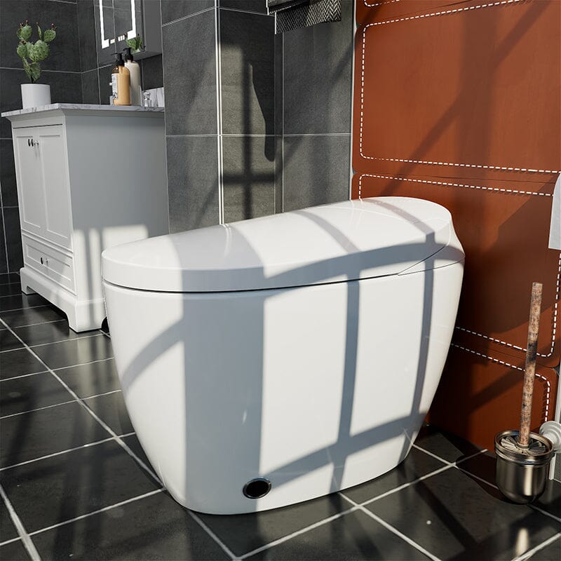 One-Piece Elongated Floor Smart Toilet with Seat Heating and Automatic Flushing - Image 5