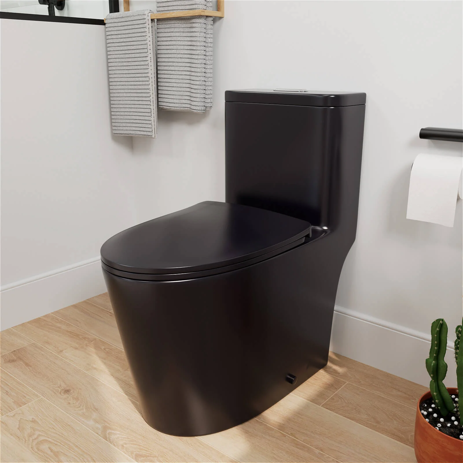 ADA Height One-Piece Toilet 1.1GPF/1.6 GPF Siphon Jet Dual Flushing with Toilet Seat - Image 19