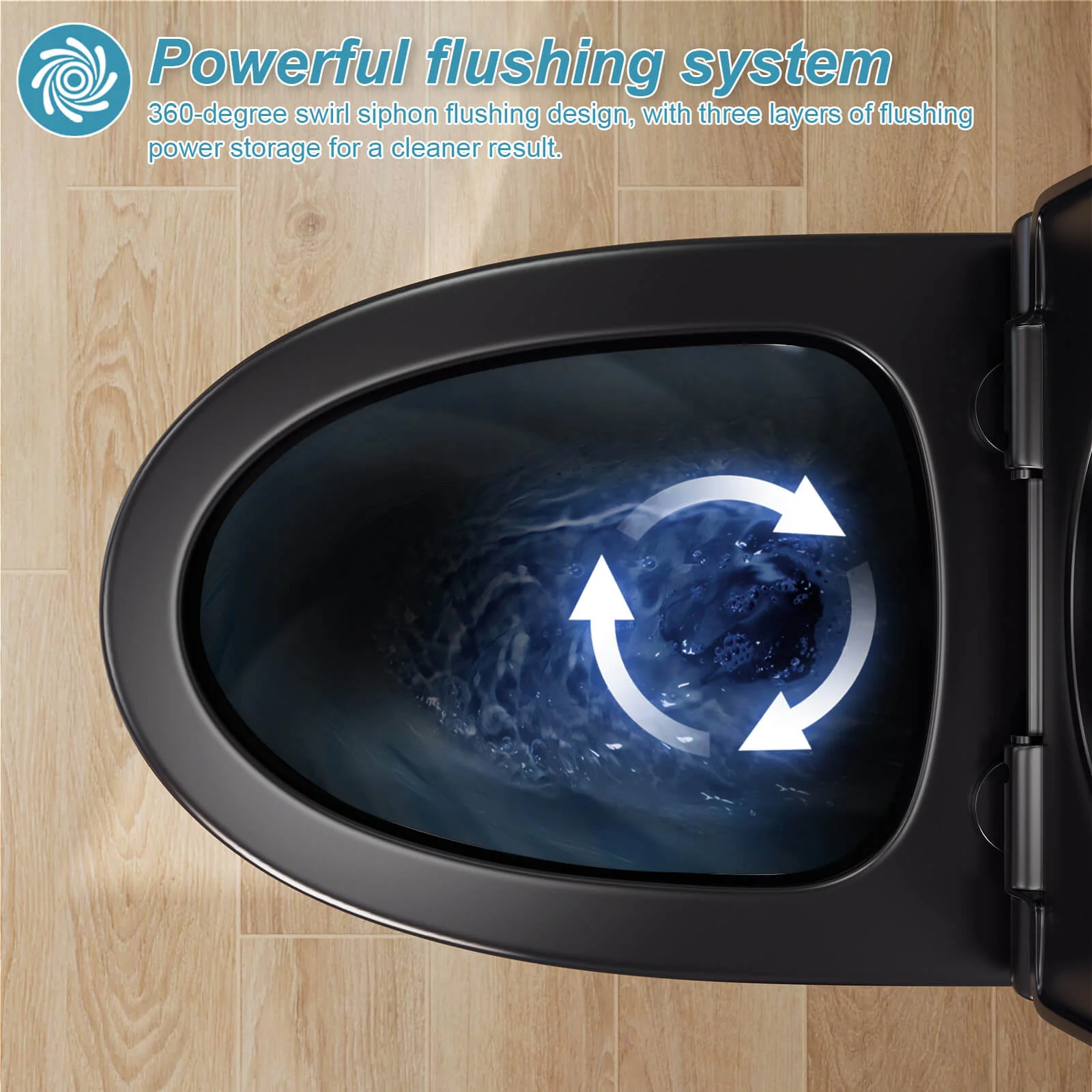 ADA Height One-Piece Toilet 1.1GPF/1.6 GPF Siphon Jet Dual Flushing with Toilet Seat - Image 26