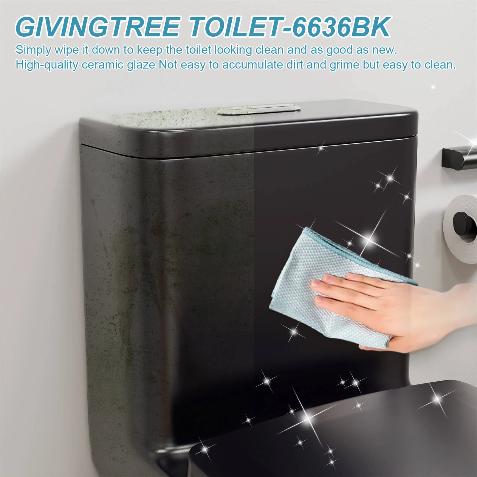 ADA Height One-Piece Toilet 1.1GPF/1.6 GPF Siphon Jet Dual Flushing with Toilet Seat - Image 28