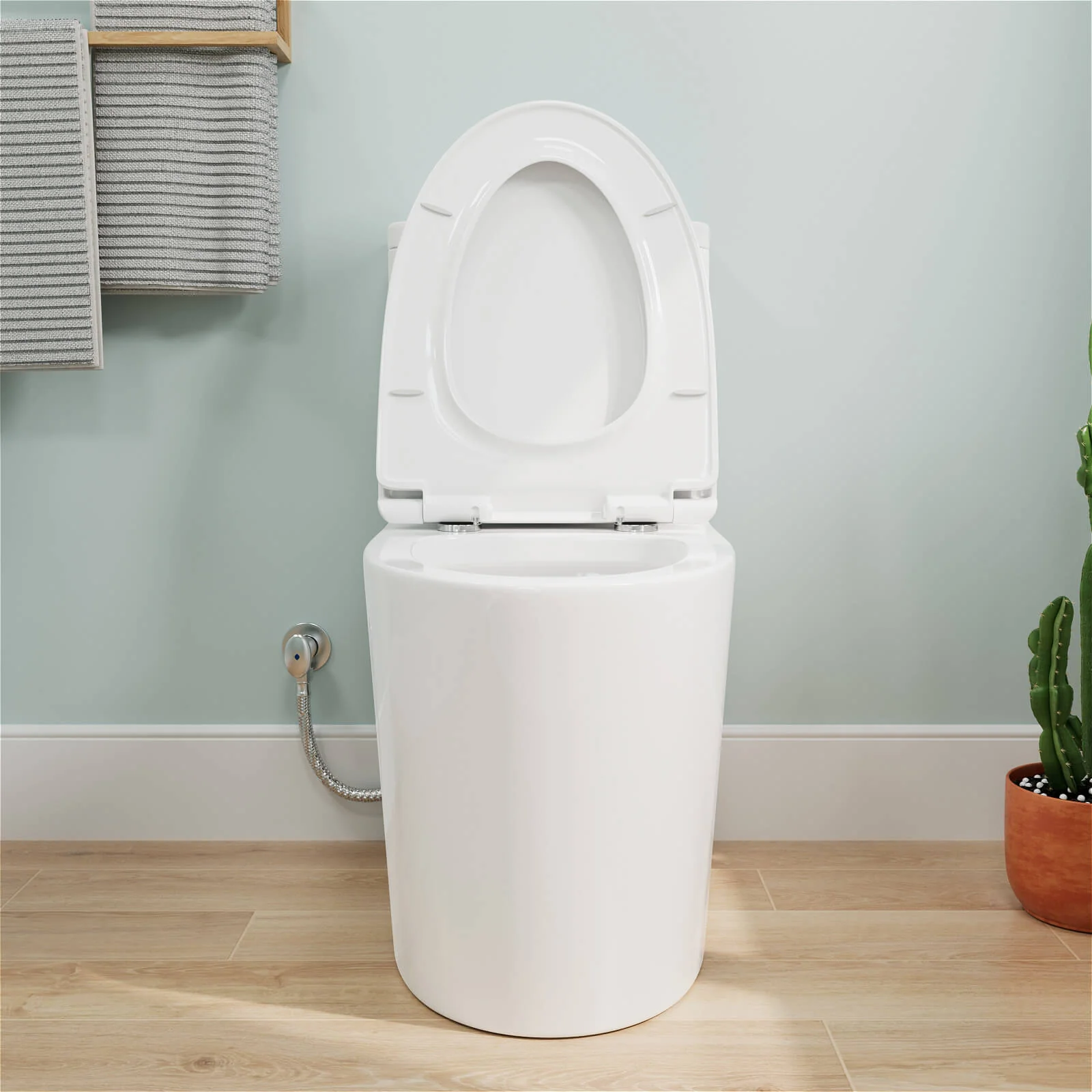 ADA Height One-Piece Toilet 1.1GPF/1.6 GPF Siphon Jet Dual Flushing with Toilet Seat - Image 4
