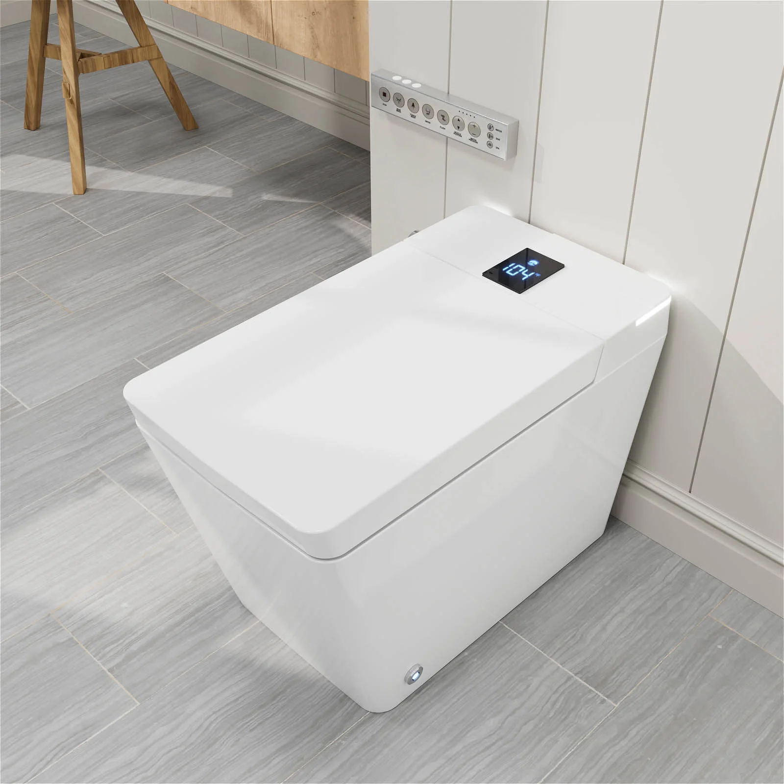 Giving Tree One-Piece Floor Mounted Square Smart Toilet with Remote Control and Automatic Cover - Image 18