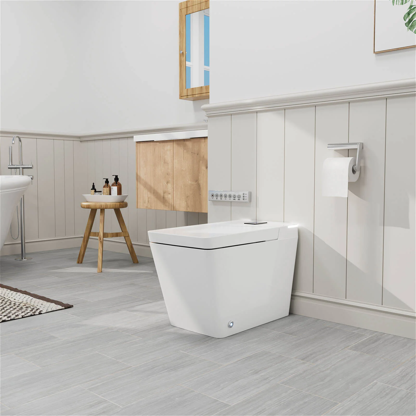 Giving Tree One-Piece Floor Mounted Square Smart Toilet with Remote Control and Automatic Cover - Image 21