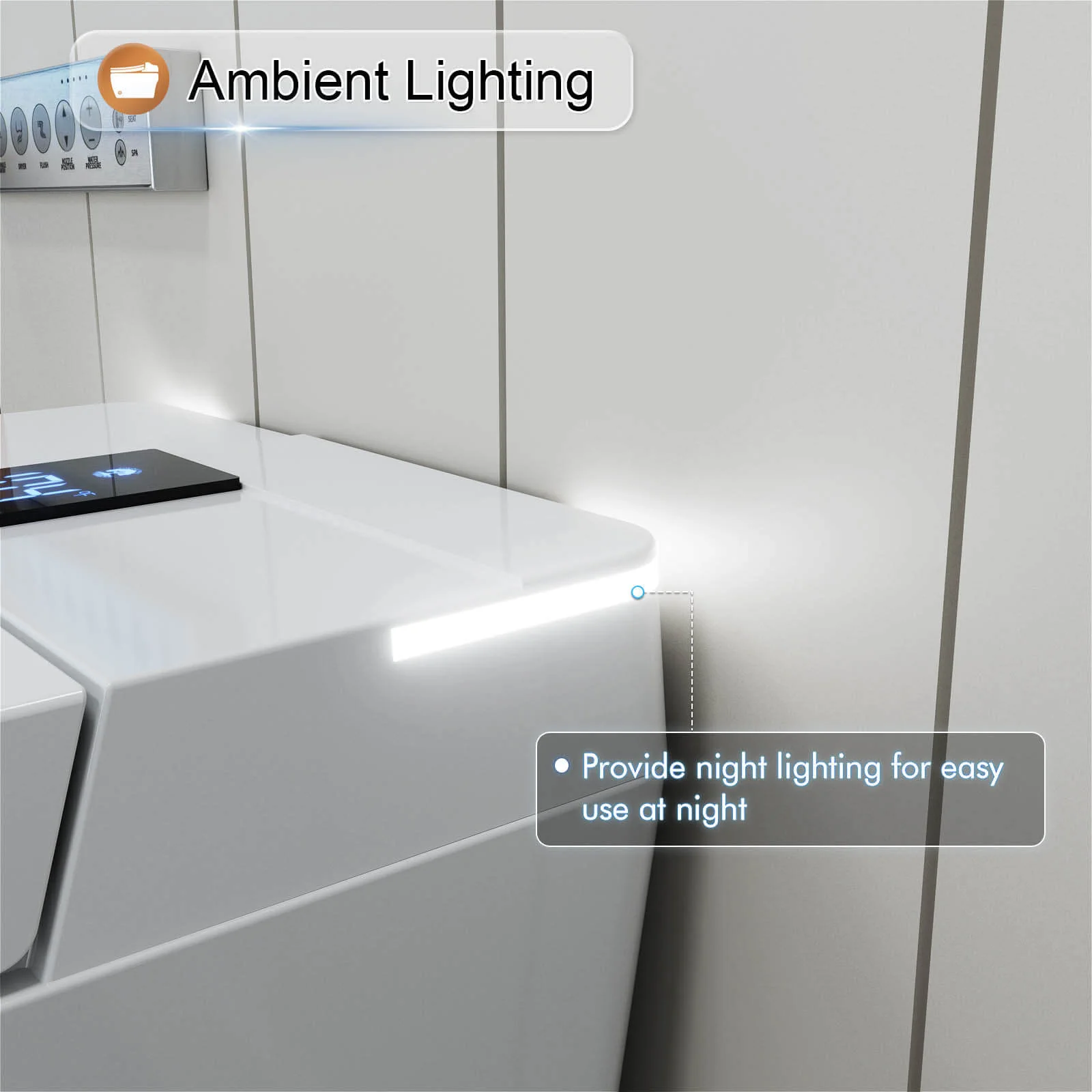 Giving Tree One-Piece Floor Mounted Square Smart Toilet with Remote Control and Automatic Cover - Image 23