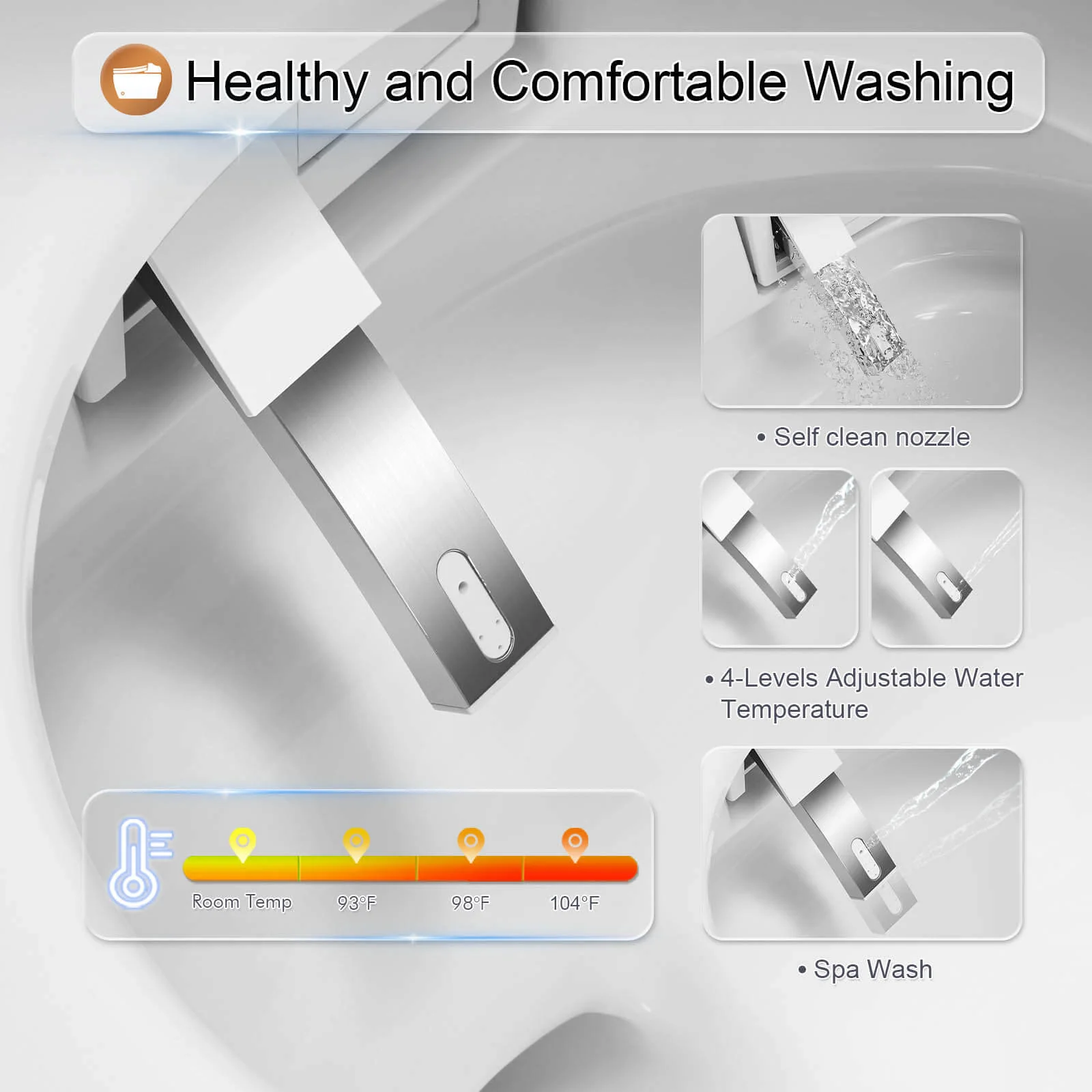 Giving Tree One-Piece Floor Mounted Square Smart Toilet with Remote Control and Automatic Cover - Image 24