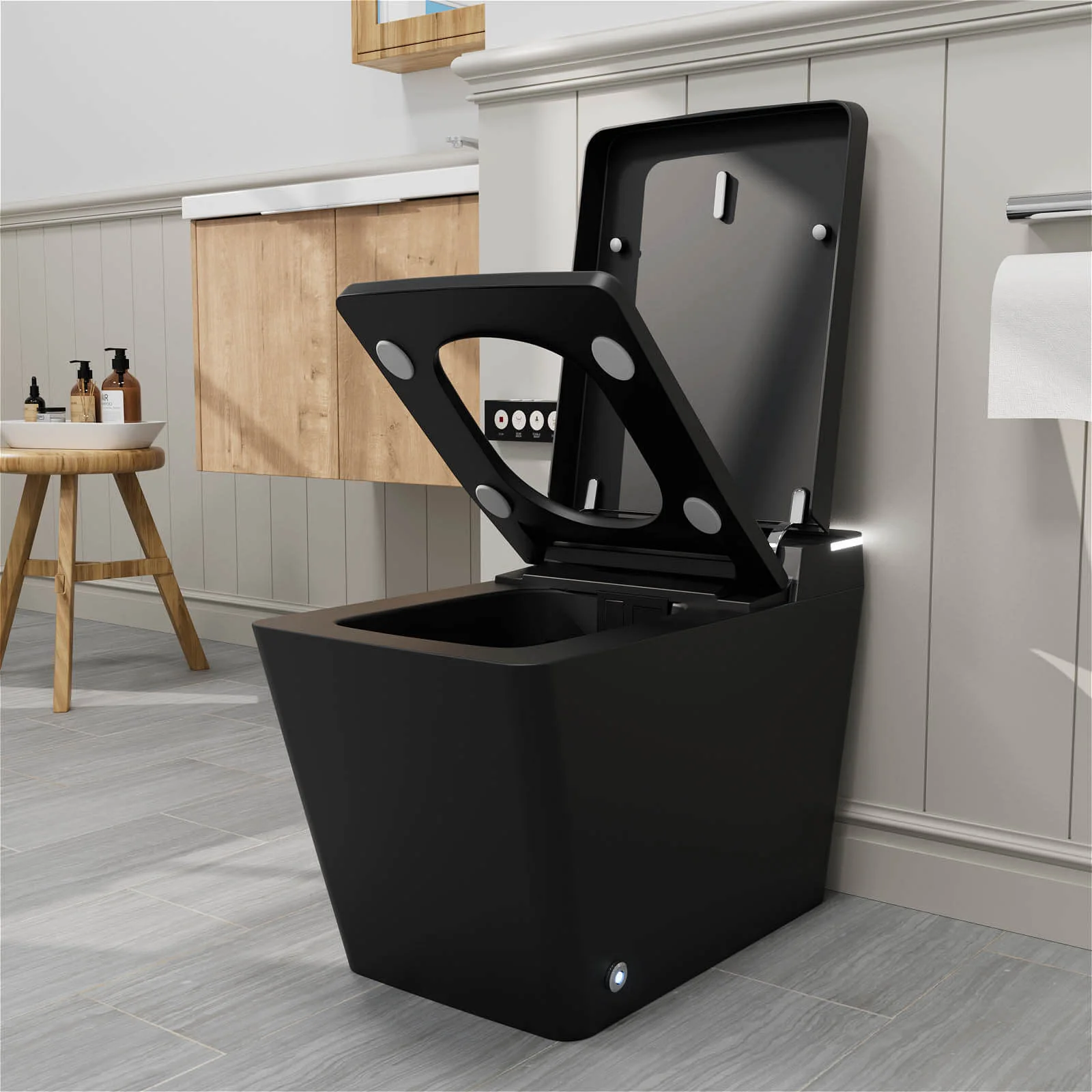 Giving Tree One-Piece Floor Mounted Square Smart Toilet with Remote Control and Automatic Cover - Image 5