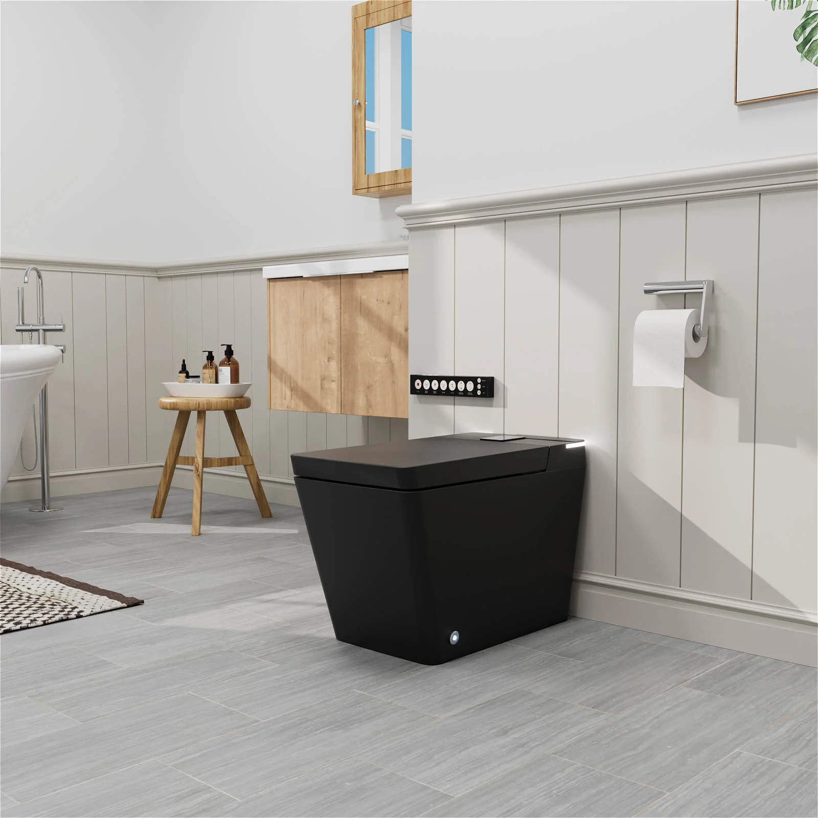 Giving Tree One-Piece Floor Mounted Square Smart Toilet with Remote Control and Automatic Cover - Image 6
