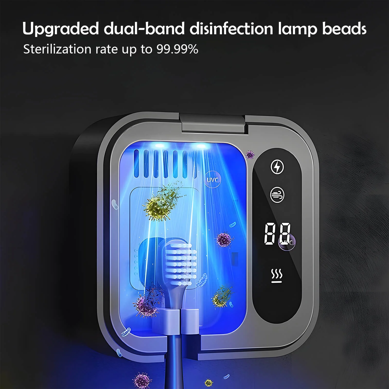 Sanitizer Electric Toothbrush Holder with UV Light for Bathroom - Image 5