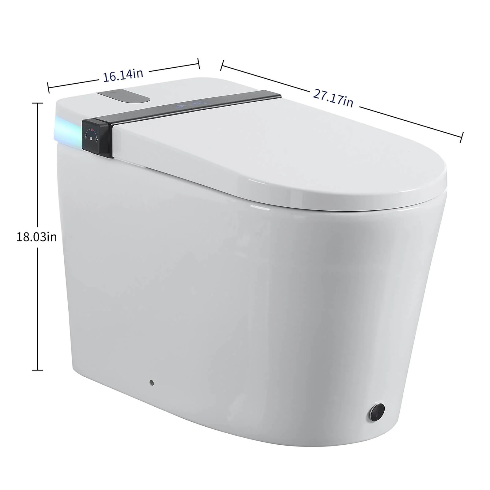 Self-Cleaning Smart Toilet with Multiple Side Control Knobs - Image 16