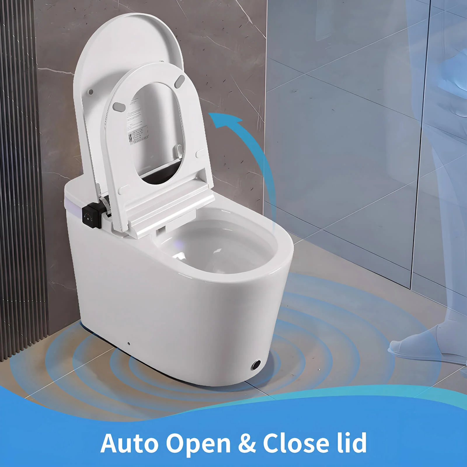 Self-Cleaning Smart Toilet with Multiple Side Control Knobs - Image 4
