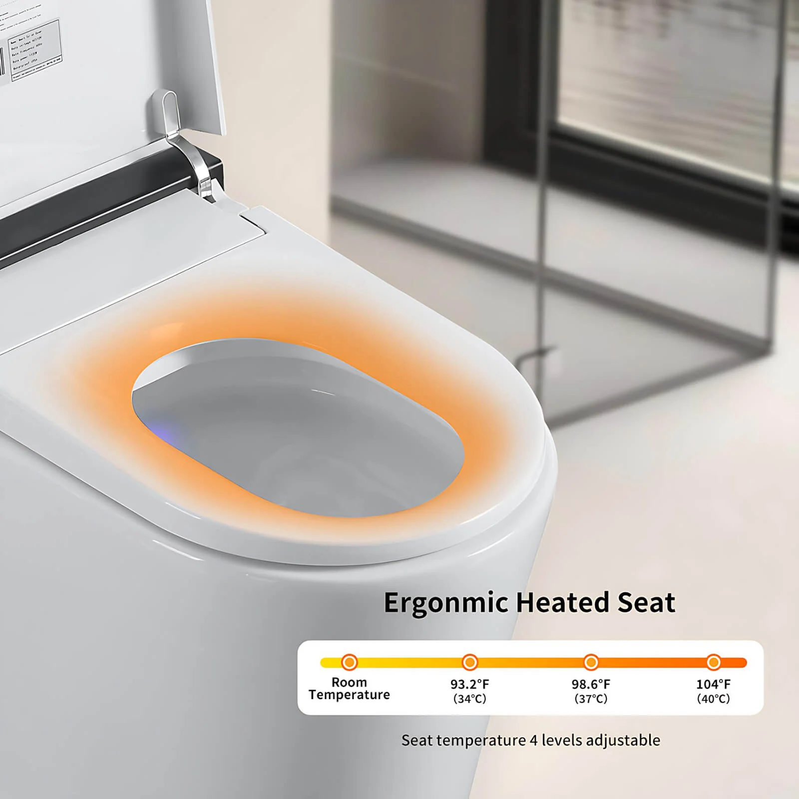 Self-Cleaning Smart Toilet with Multiple Side Control Knobs - Image 6