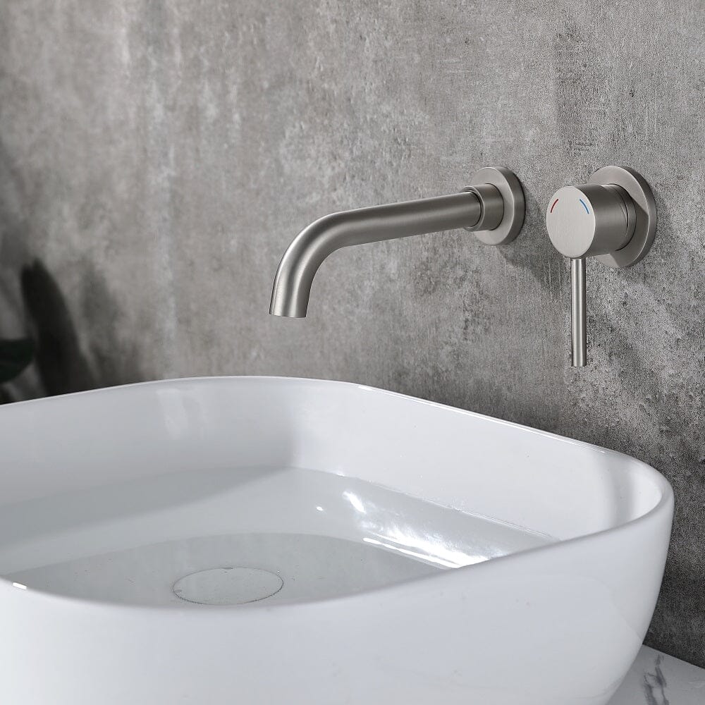 Wall Mount Faucet for Bathroom Sink or Bathtub, Single Handle 2 Holes Brass Rough-in Valve - Image 11