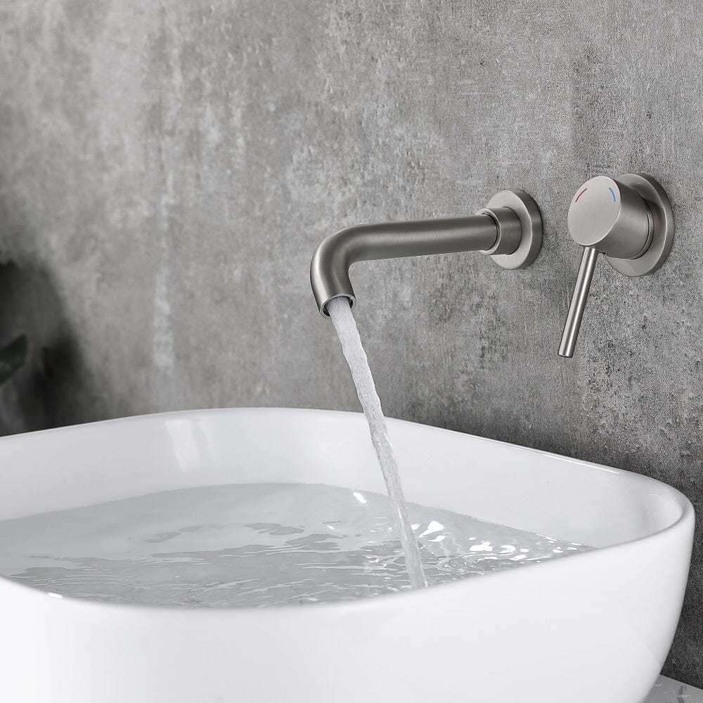 Wall Mount Faucet for Bathroom Sink or Bathtub, Single Handle 2 Holes Brass Rough-in Valve - Image 13