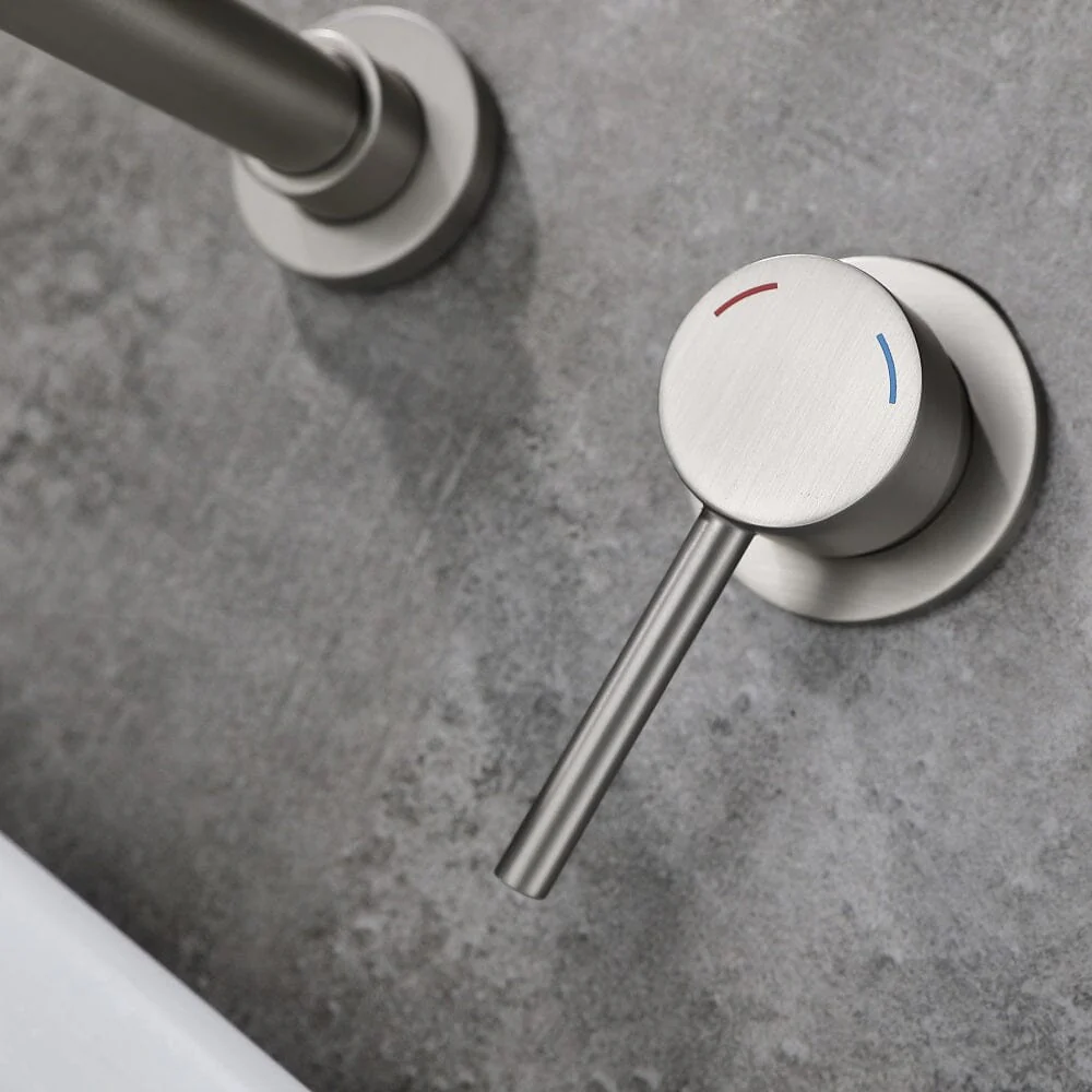 Wall Mount Faucet for Bathroom Sink or Bathtub, Single Handle 2 Holes Brass Rough-in Valve - Image 16