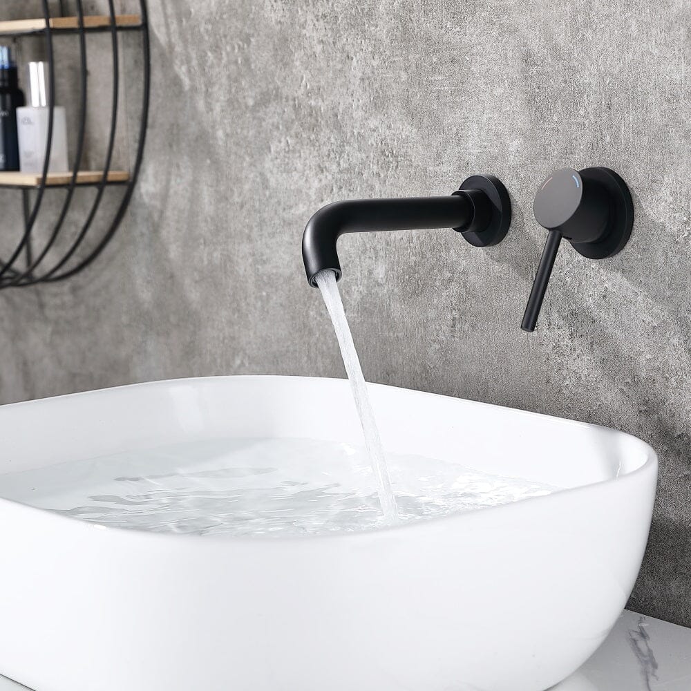 Wall Mount Faucet for Bathroom Sink or Bathtub, Single Handle 2 Holes Brass Rough-in Valve - Image 3