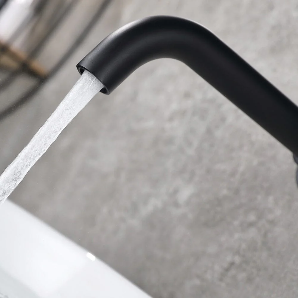 Wall Mount Faucet for Bathroom Sink or Bathtub, Single Handle 2 Holes Brass Rough-in Valve - Image 5