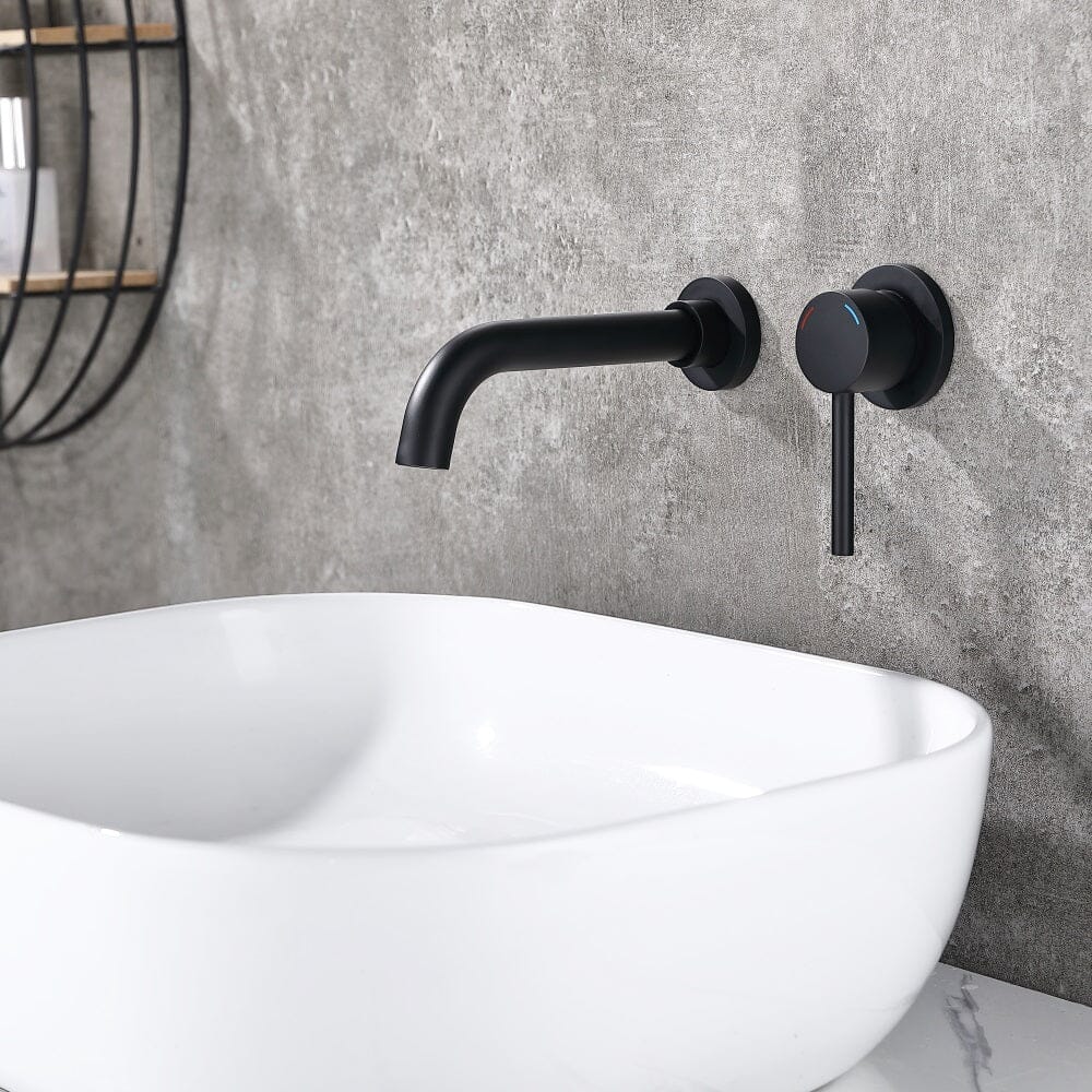 Wall Mount Faucet for Bathroom Sink or Bathtub, Single Handle 2 Holes Brass Rough-in Valve - Image 6