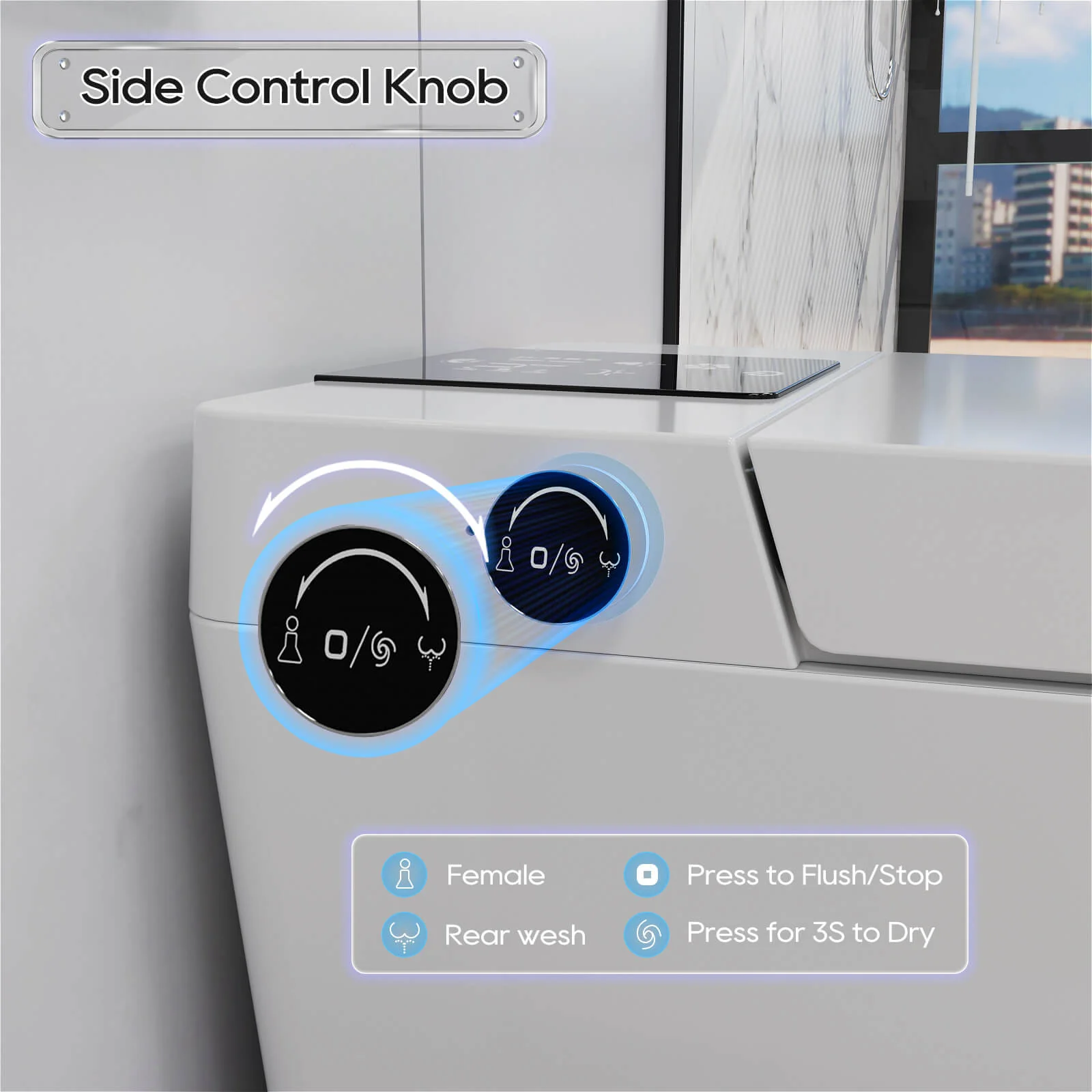 Giving Tree Smart Square One-Piece Floor Toilet with Remote Control and Automatic Cover - Image 36