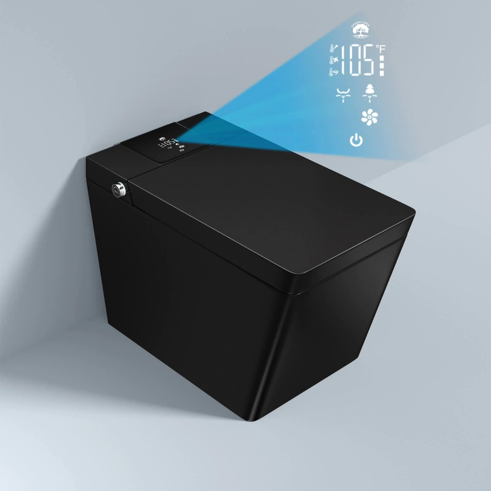 Giving Tree Smart Square One-Piece Floor Toilet with Remote Control and Automatic Cover - Image 47