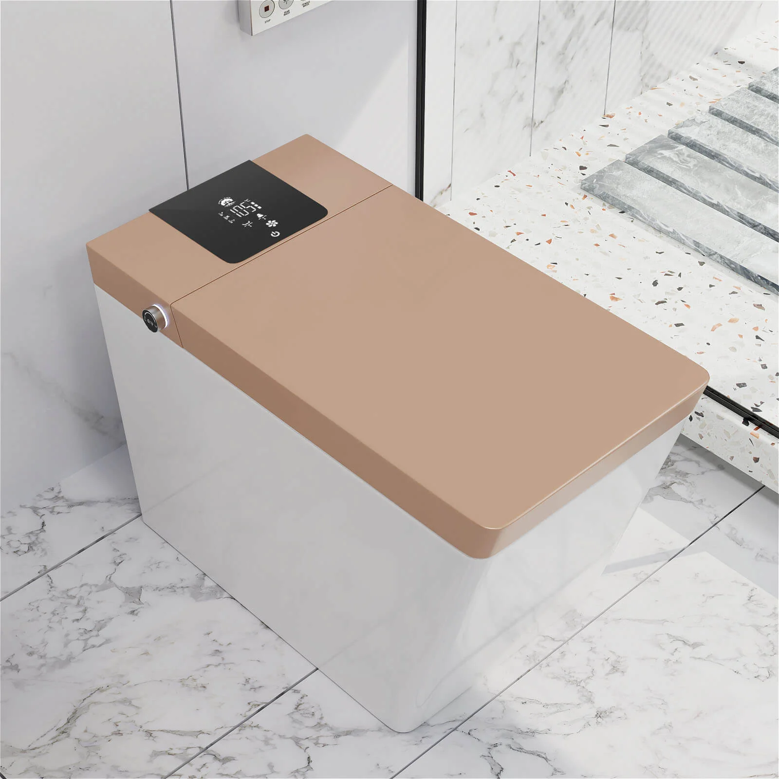Giving Tree Smart Square One-Piece Floor Toilet with Remote Control and Automatic Cover - Image 56