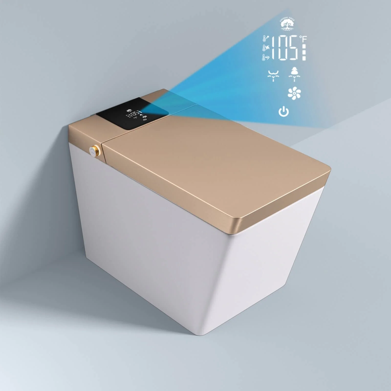 Giving Tree Smart Square One-Piece Floor Toilet with Remote Control and Automatic Cover - Image 60
