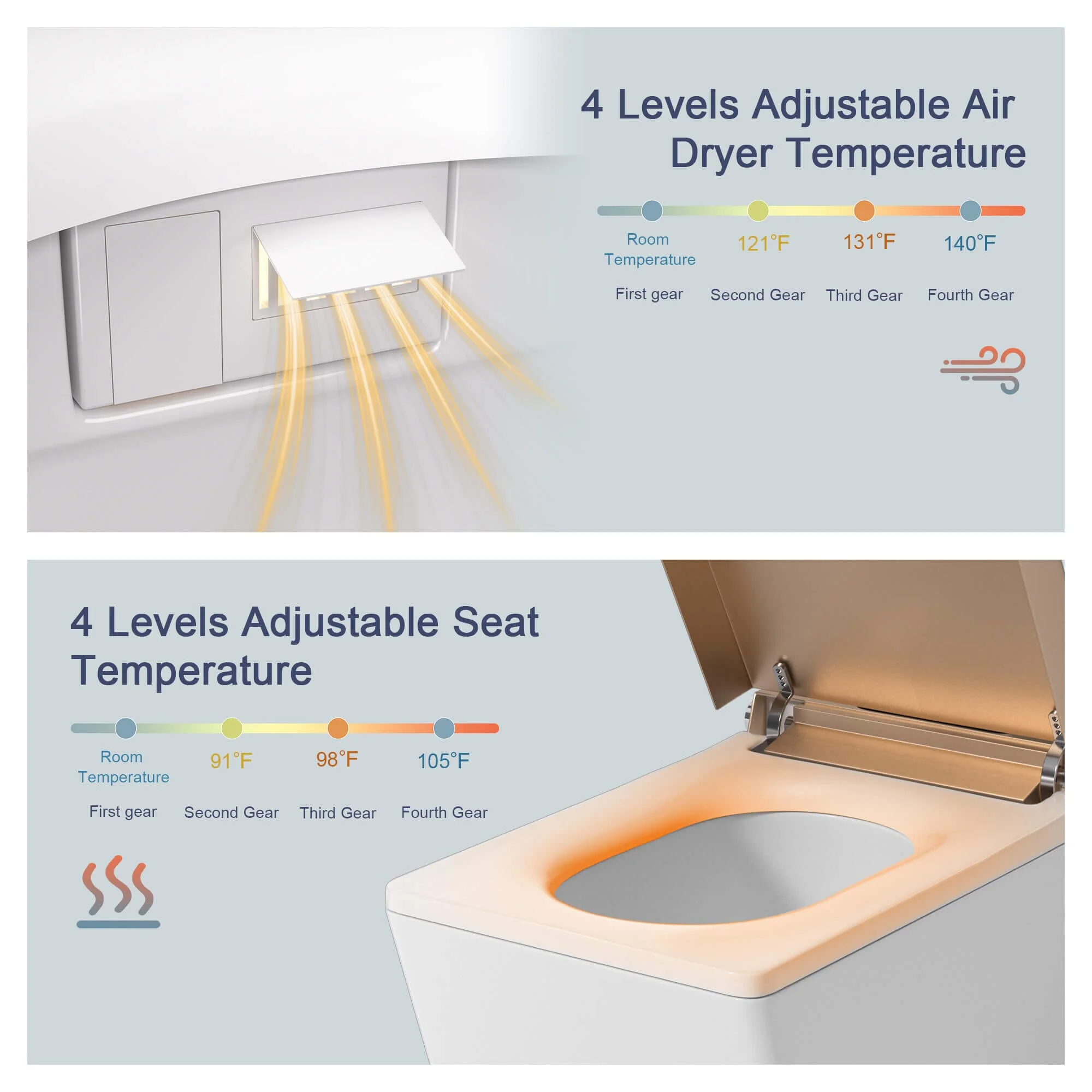 Giving Tree Smart Square One-Piece Floor Toilet with Remote Control and Automatic Cover - Image 62