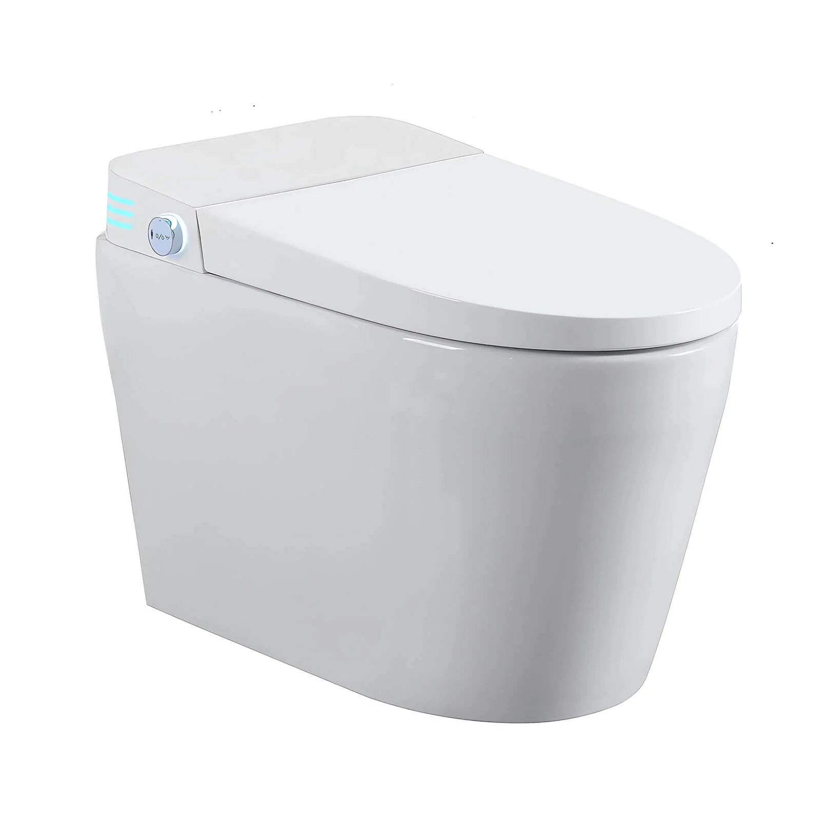 Tankless Smart Bidet Toilet with Instant Heating, Auto Open & Close Lid – White LED Screen - Image 13