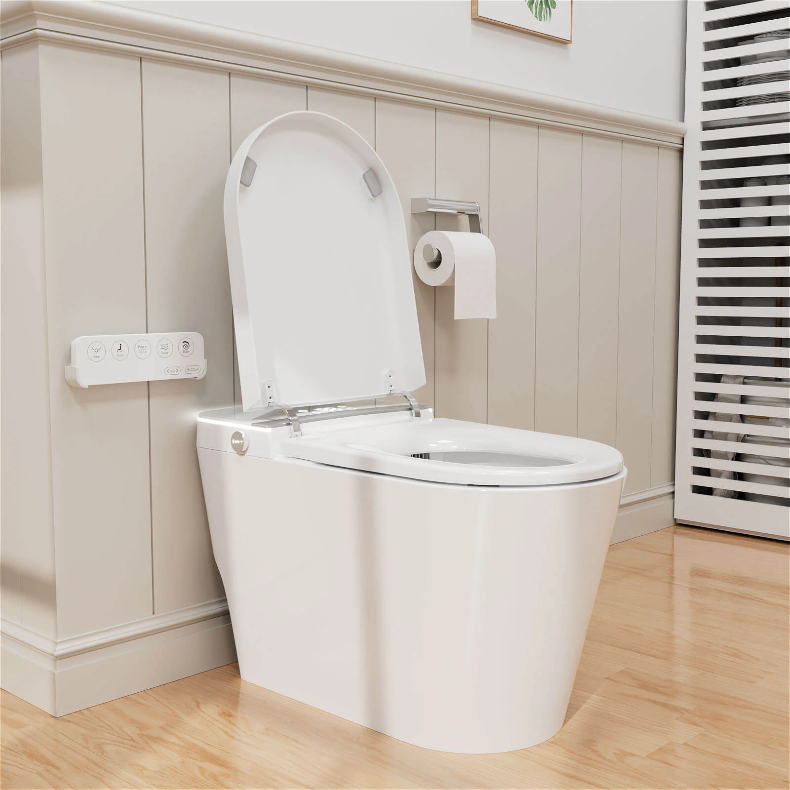 Touchless Auto Flushing Smart Toilet with Ambient Light & Water Tank - Image 3
