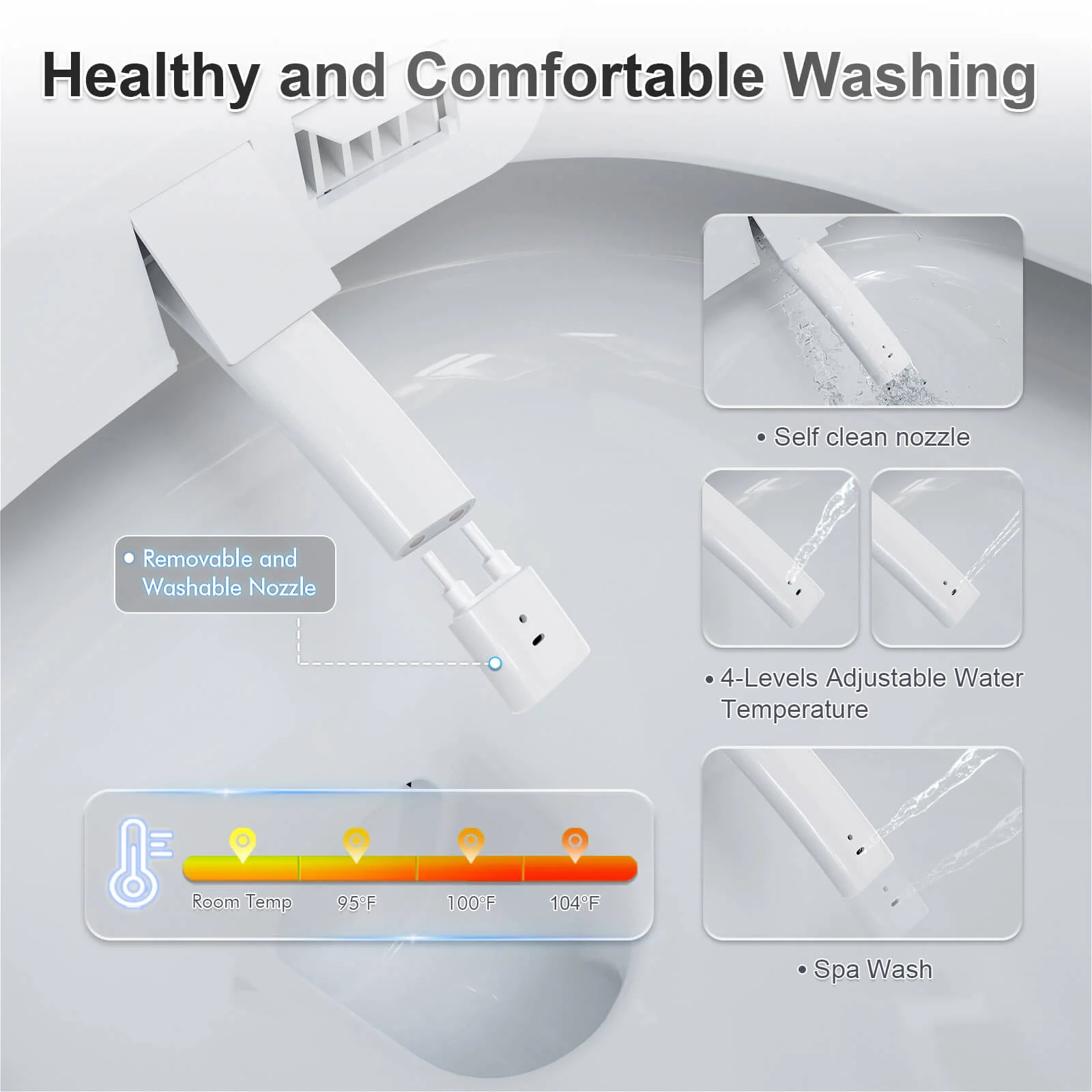 Touchless Auto Flushing Smart Toilet with Ambient Light & Water Tank - Image 9