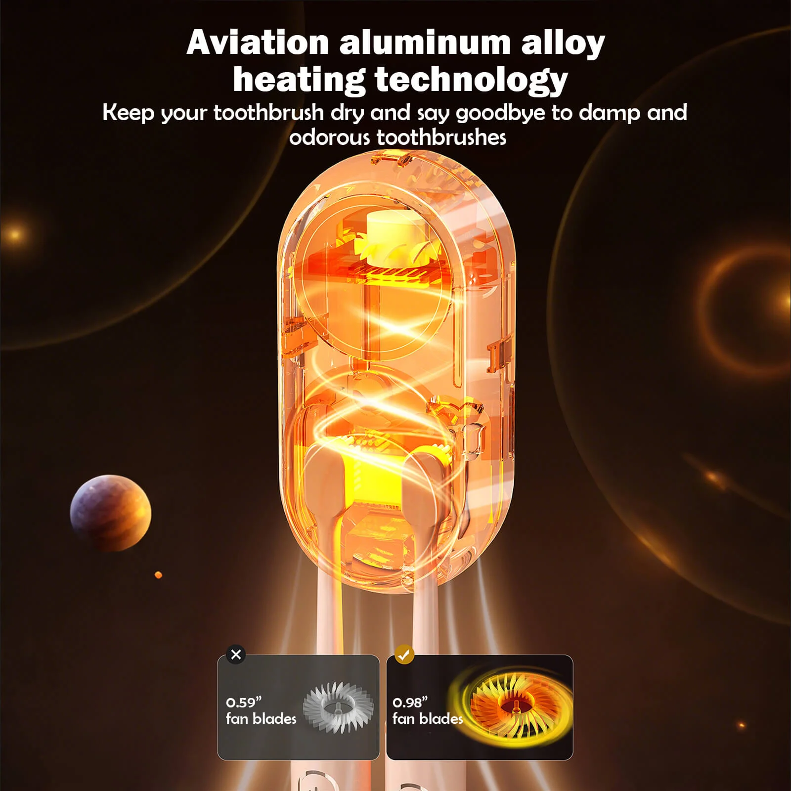 UV Disinfecting Toothbrush Holder Wall Mounted with Cover, Auto Open/Close Covered for Bathroom - Image 4