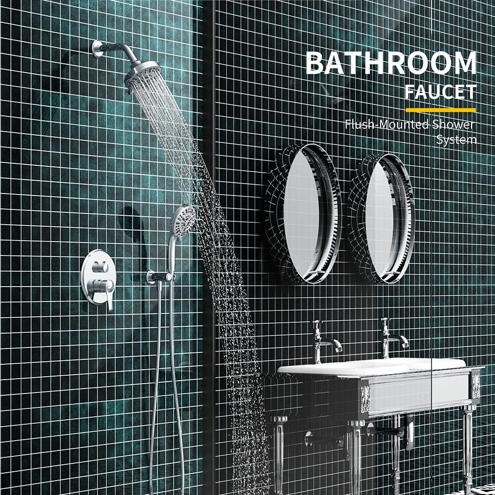 Wall Mounted 14 Spray High Pressure Shower Head and Hand Shower - Image 38