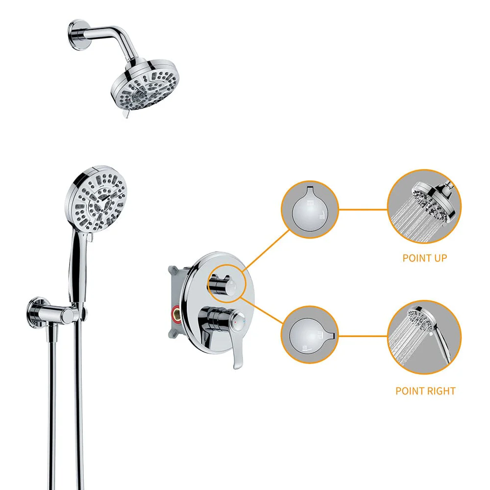 Wall Mounted 14 Spray High Pressure Shower Head and Hand Shower - Image 41
