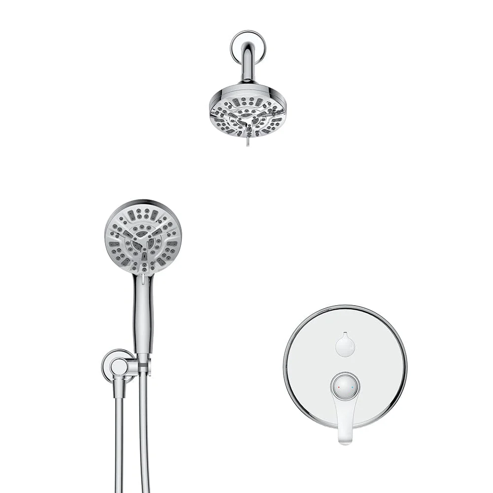 Wall Mounted 14 Spray High Pressure Shower Head and Hand Shower - Image 43