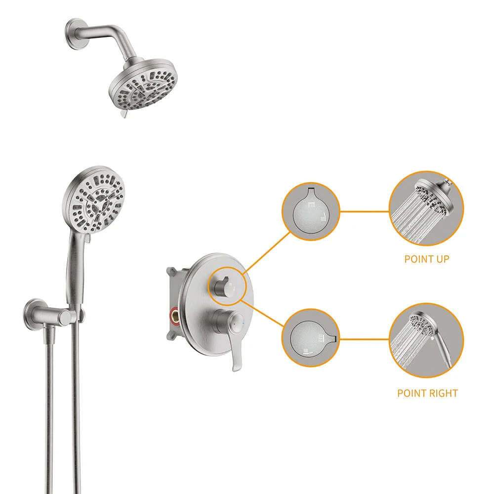 Wall Mounted 14 Spray High Pressure Shower Head and Hand Shower - Image 9