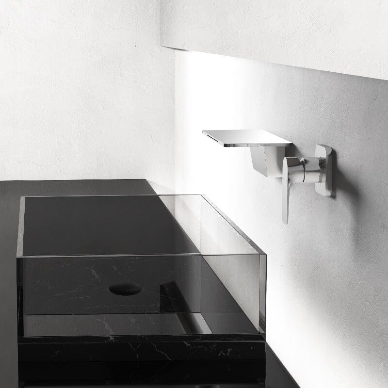 Giving Tree Wall Mounted Waterfall Bathroom Sink Faucet Single Handle with Valve - Image 22