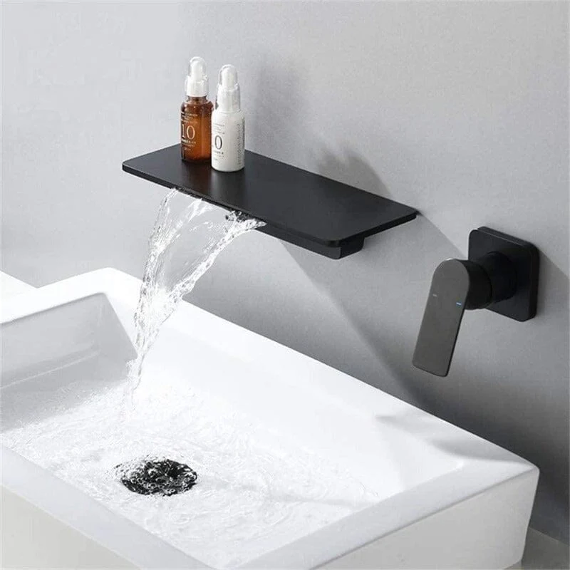 Giving Tree Wall Mounted Waterfall Bathroom Sink Faucet Single Handle with Valve - Image 3