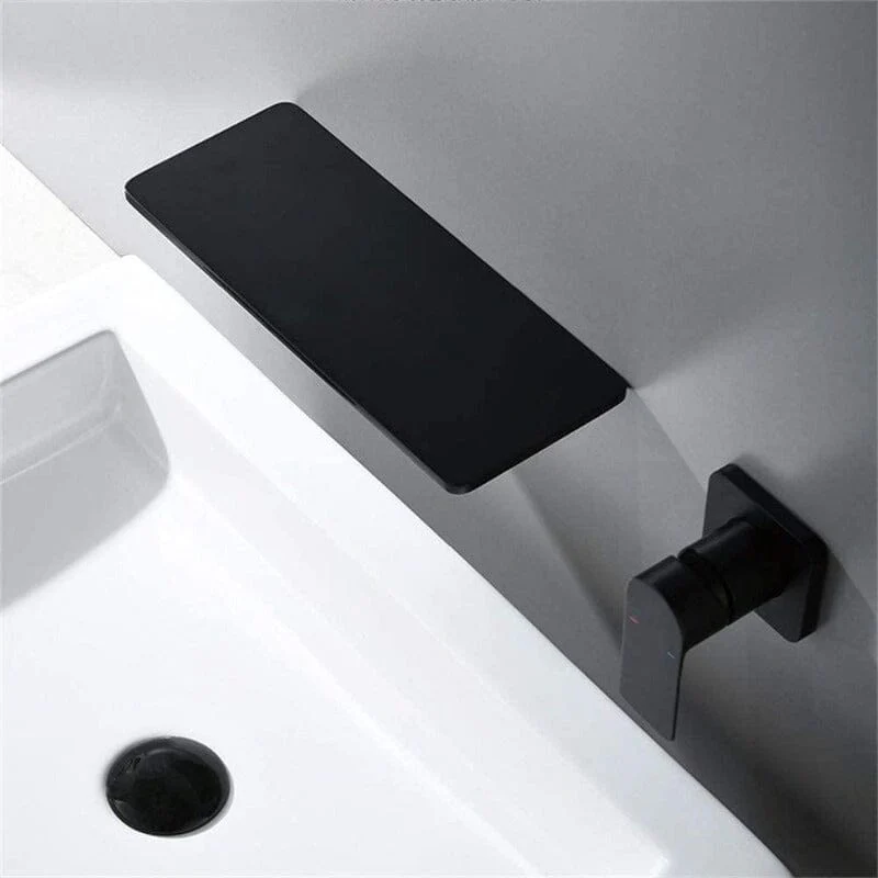 Giving Tree Wall Mounted Waterfall Bathroom Sink Faucet Single Handle with Valve - Image 5