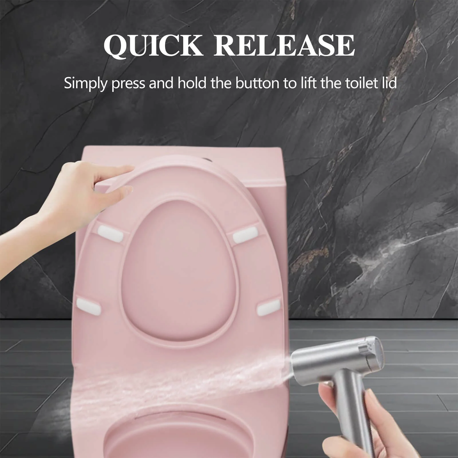 Water-Saving Powerful Flush Pink Dream Toilet - Image 6