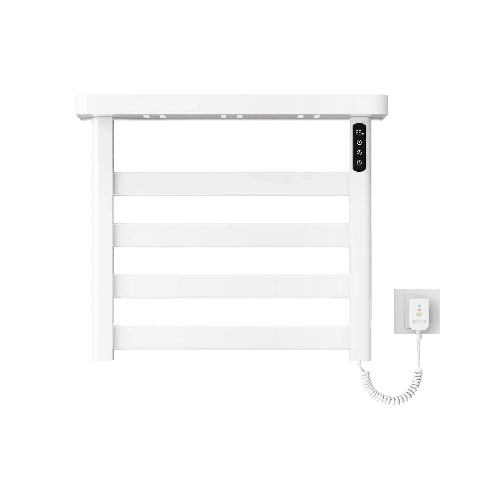 White Plug-In Heated Towel Rack - Image 11