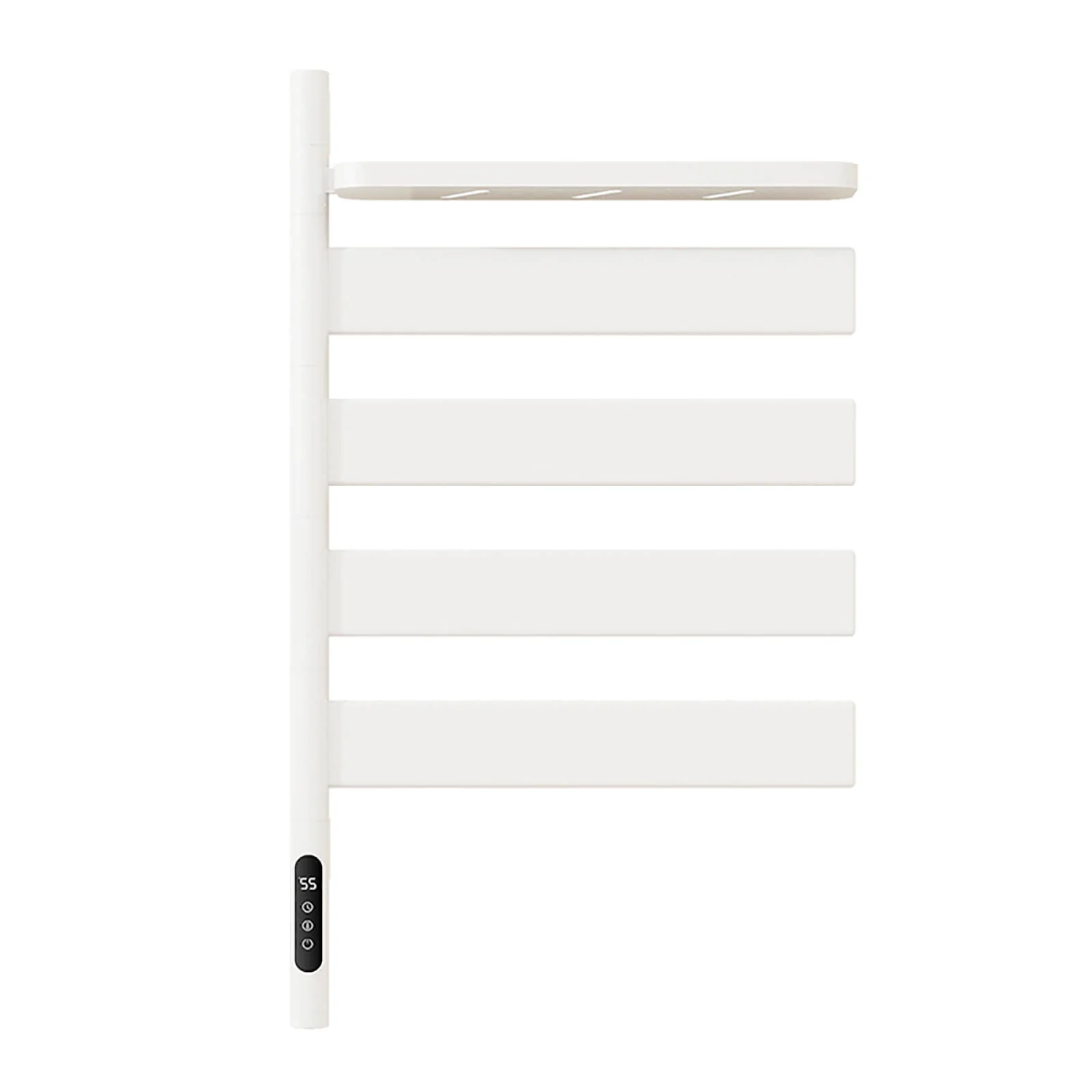 White Smart Towel Warmer with Timer Function - Image 10